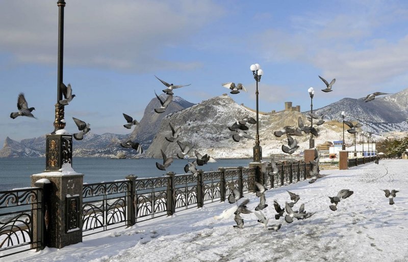Мыс Фиолент Крым зимой