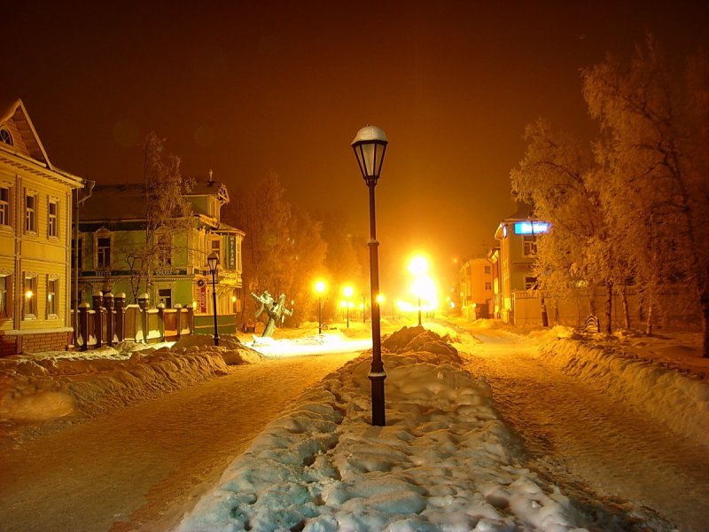 Город зимой