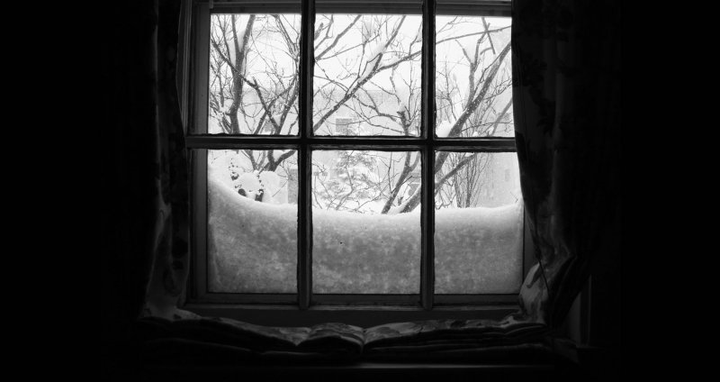 Вид из окна зима