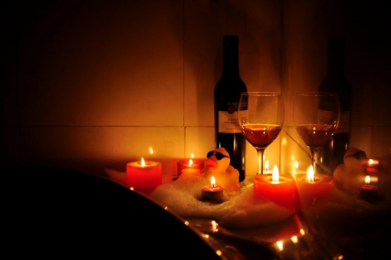 Романтический вечер с вином