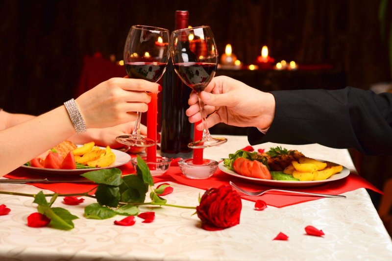 Романтический вечер с вином