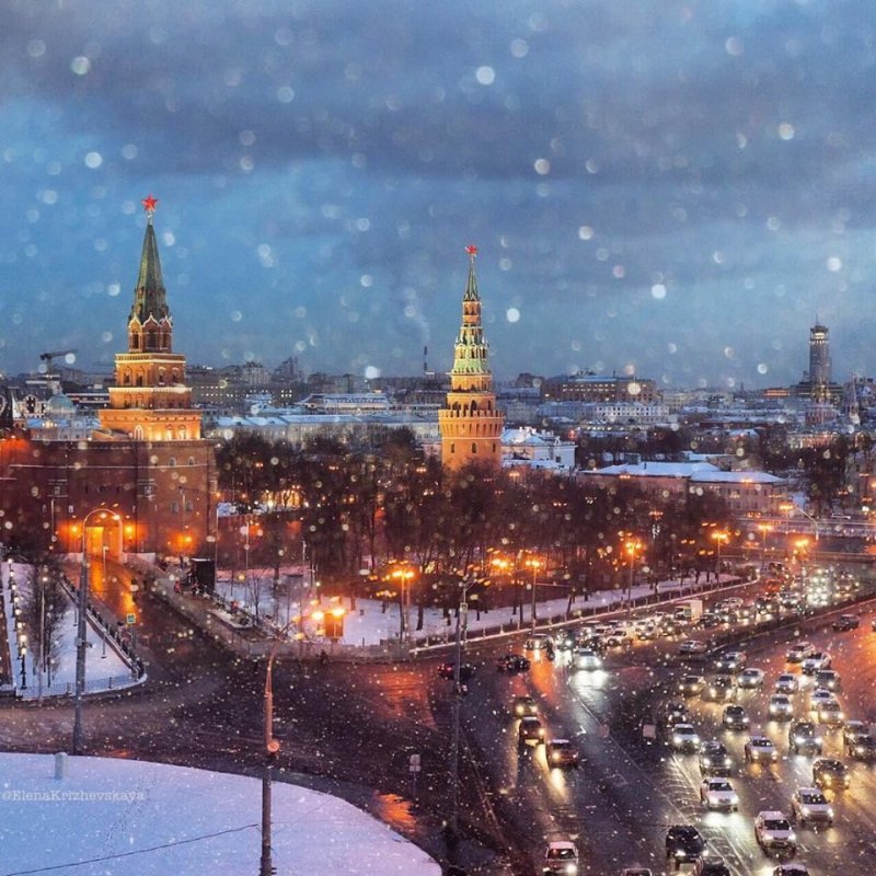Москва ночь вид МИД