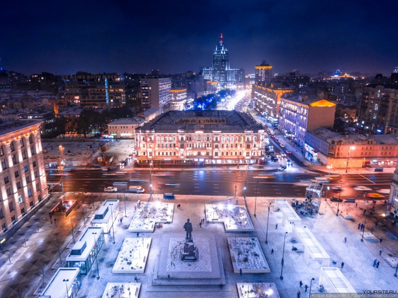 Зимняя ночная Москва