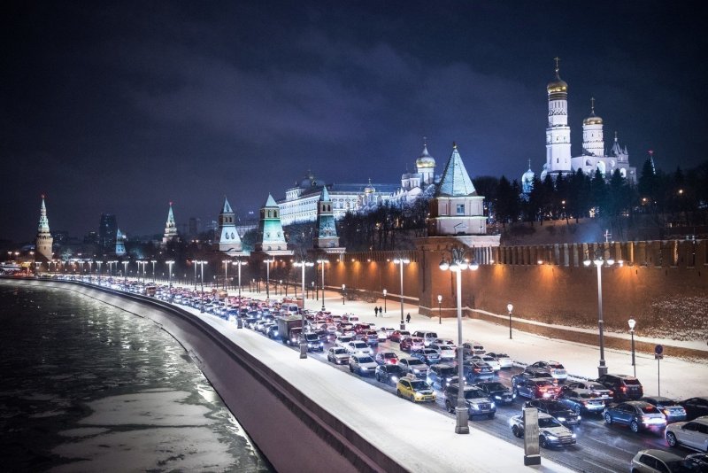 Парк Зарядье Москва зима