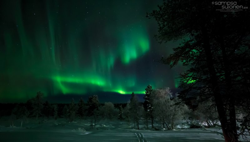 Northern Lights in Viking Village background
