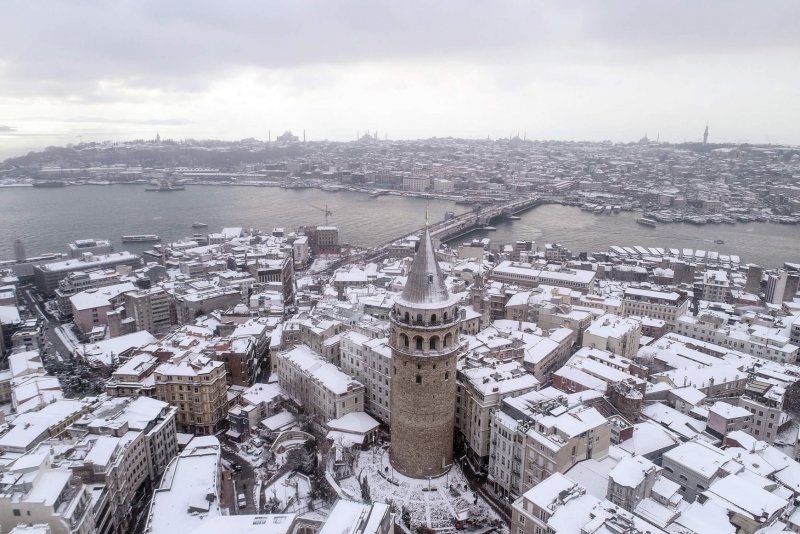 Стамбул Турция снег