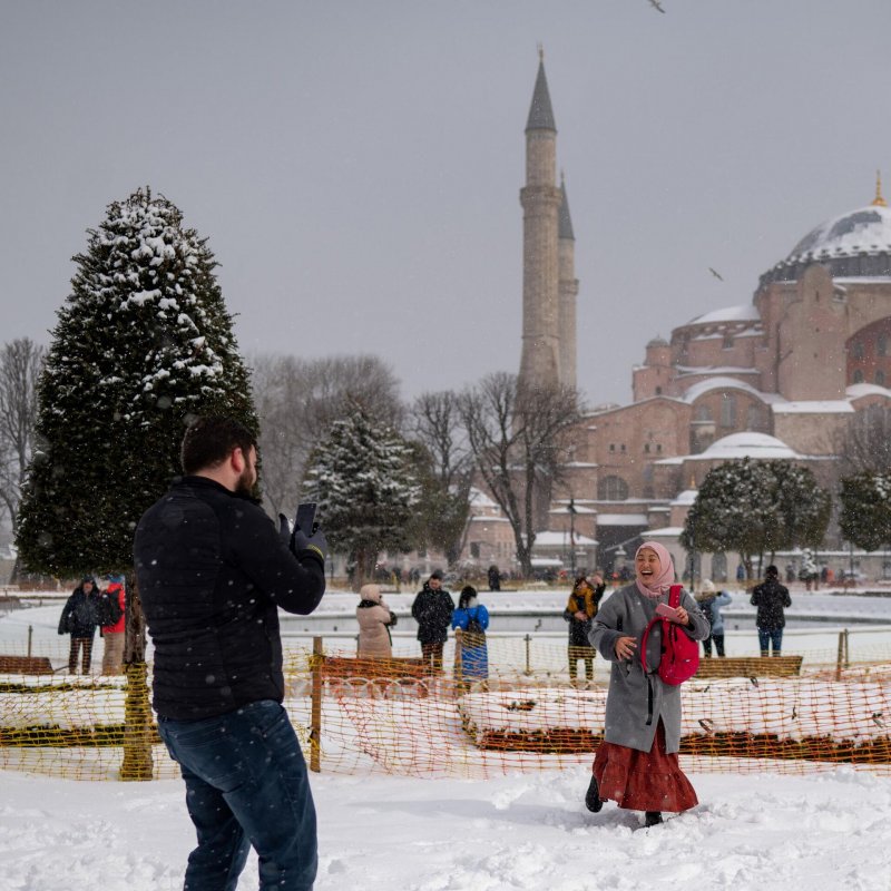 Стамбул в снегу январь 2022