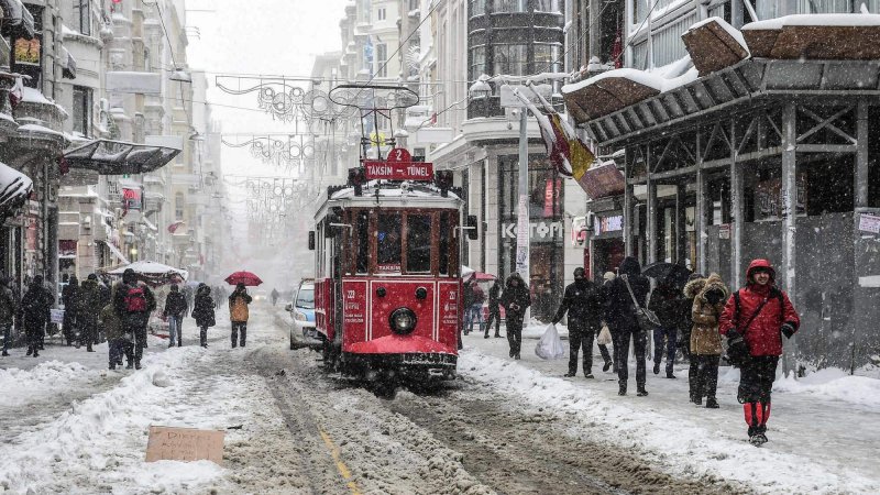 Стамбул аэропорт снегопад