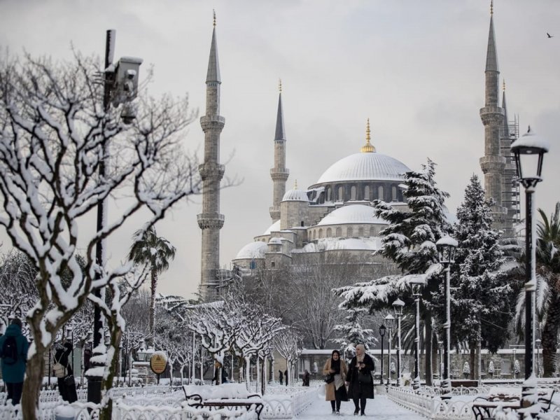 Снег в Стамбуле 2021