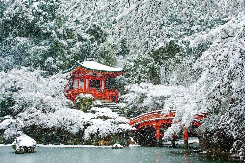 Зима в Японии без снега