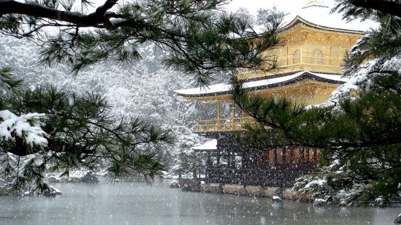 Снегопад в Японии