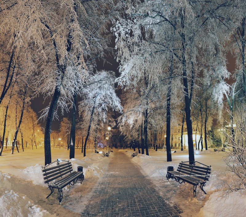 Первый снег в Воронеже