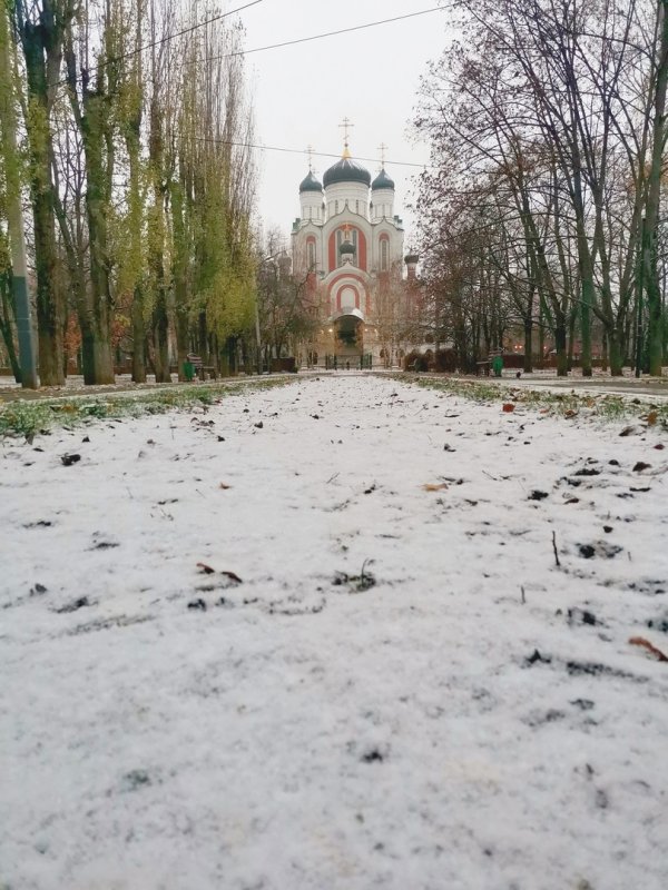 Первый снег в Воронеже 2020