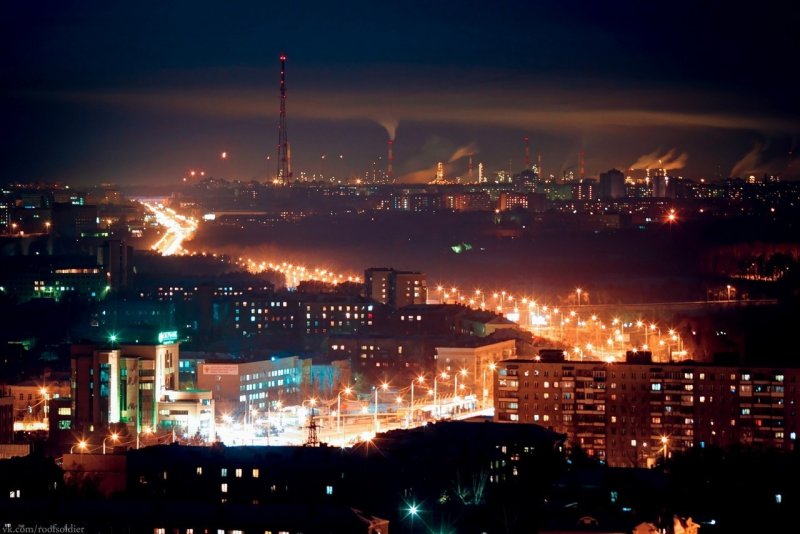 Фотографии ночного Омска