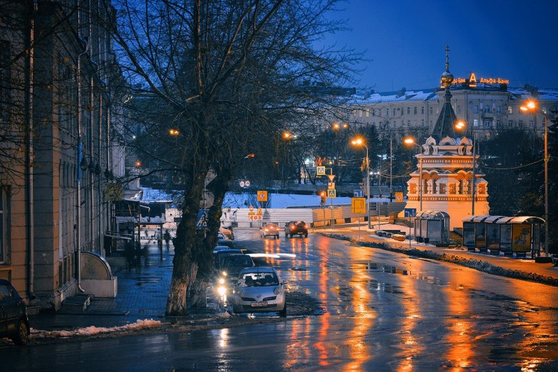 Омск ночью