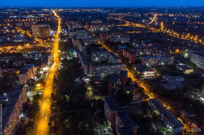 Город ночью Россия Омск