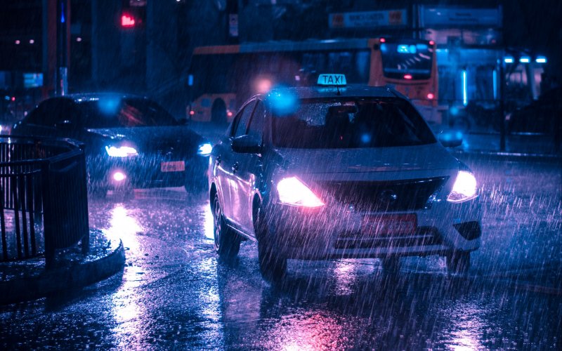 Такси дождь