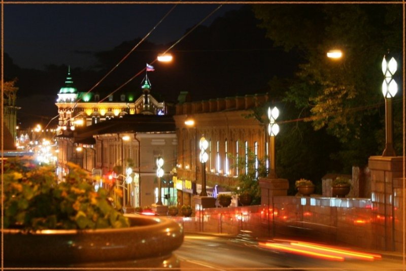 Ночной город Томск