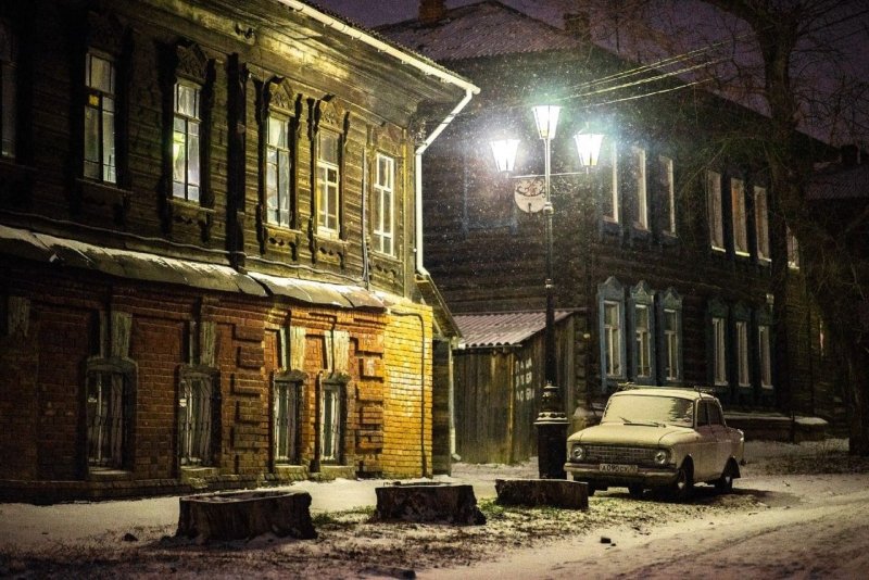 Зимний ночной Серпухов