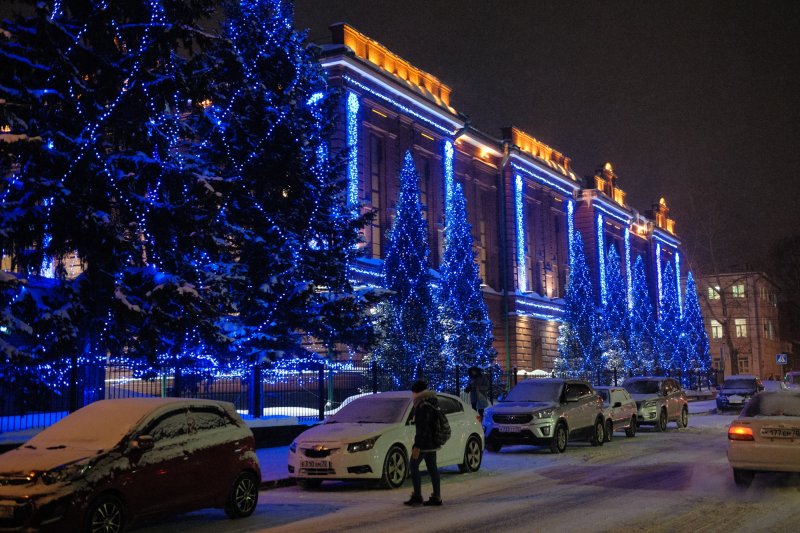 Томск центр города ночи