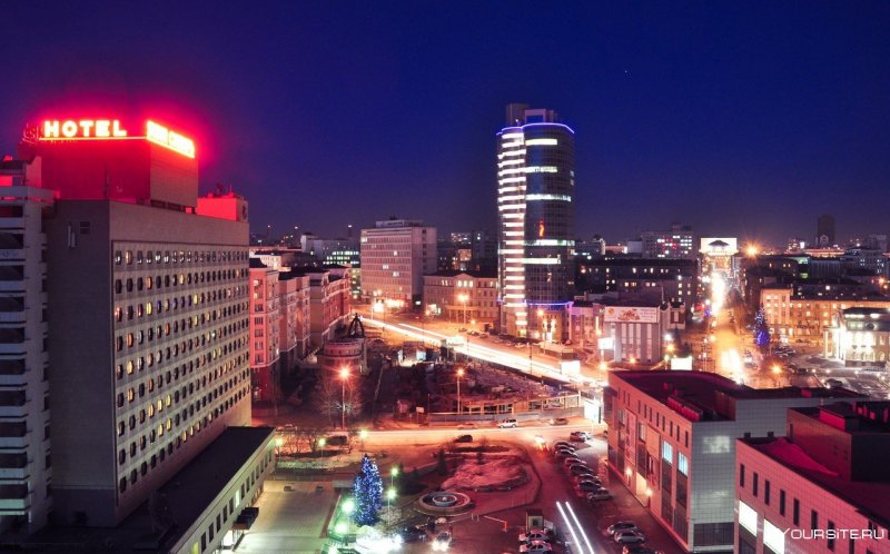 Ночной Новосибирск центр города