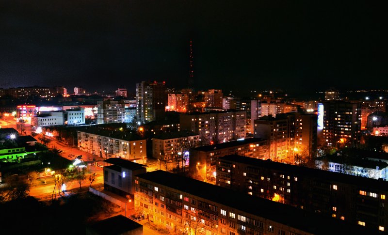 Ночной город Киров
