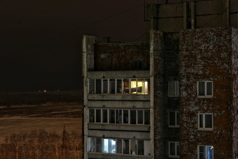 Вид с балкона многоэтажки Москва
