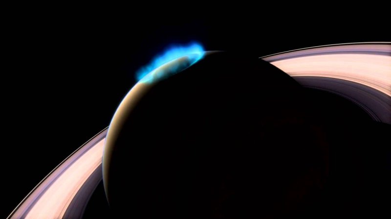 Полярное сияние на Сатурне