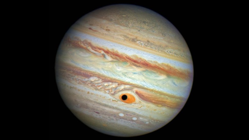 Юпитер в телескоп Хаббл