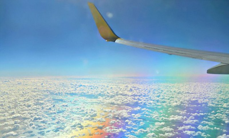 Радуга вид из самолета