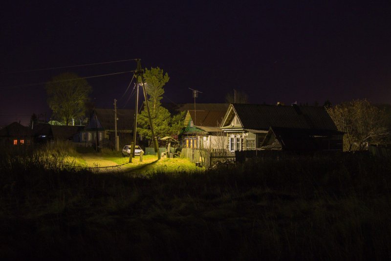 Ночь в деревне летом