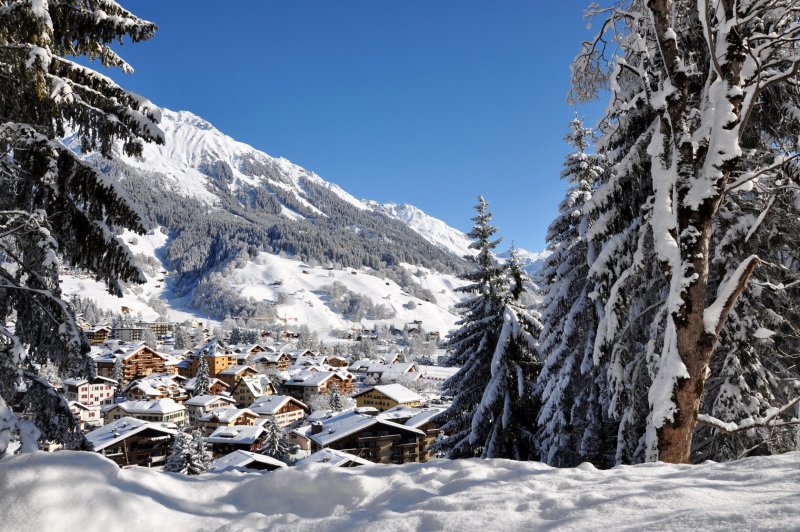 Альпы Швейцария горы снег лес
