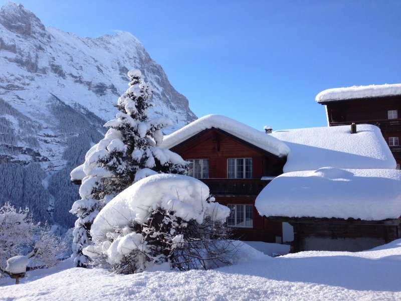 Деревня Шварценберг Швейцария зимой