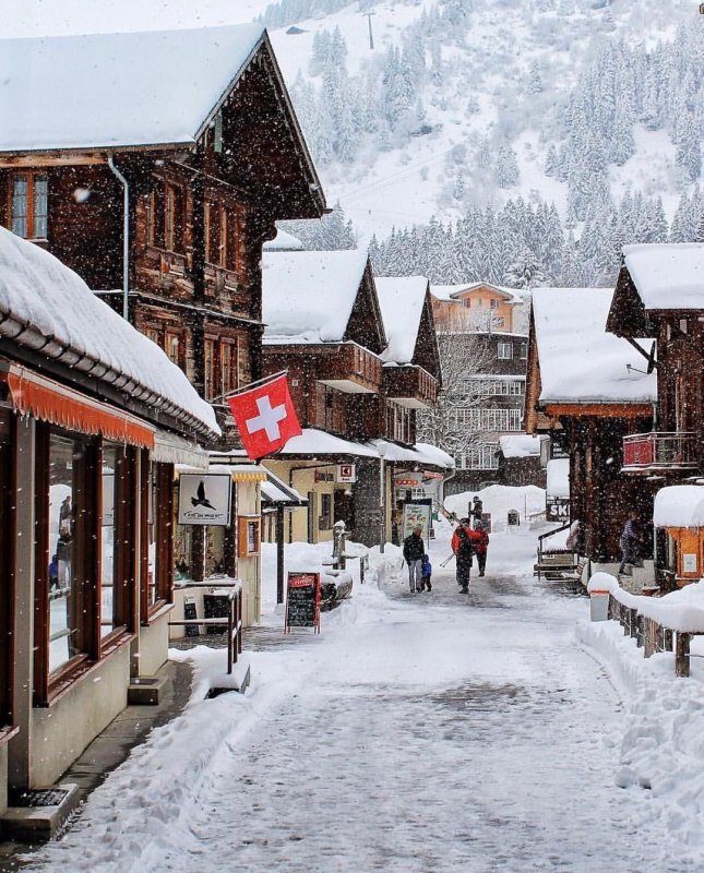 Швейцария Гриндельвальд Рождество