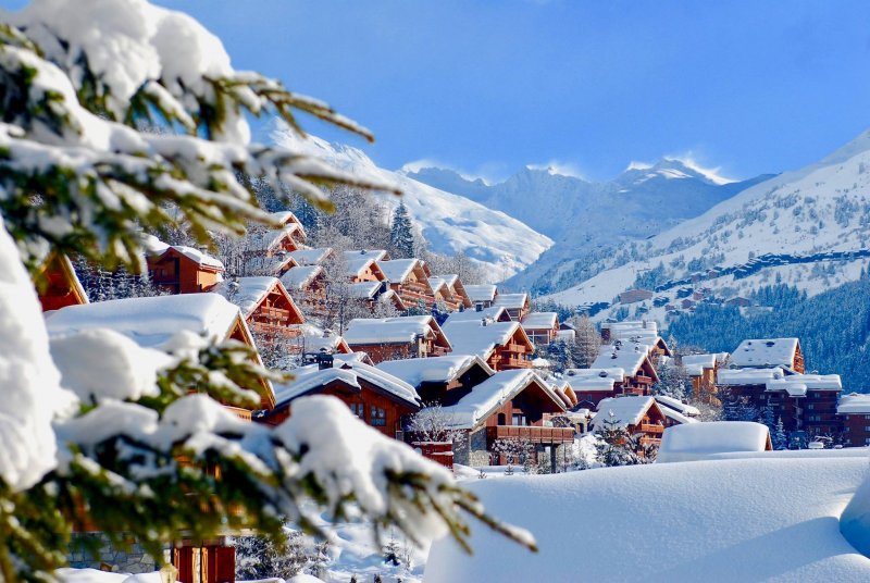 Швейцария снегопад