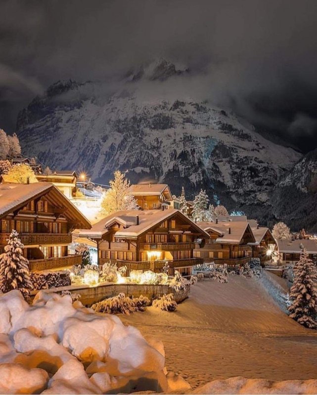 Альпы Швейцария зима