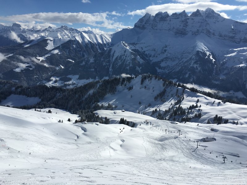 Швейцария горы Альпы зима
