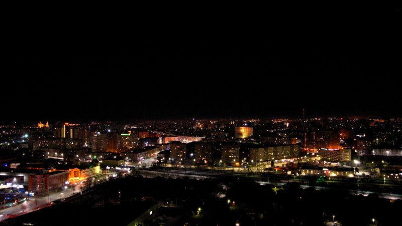 Город Рязань ночью