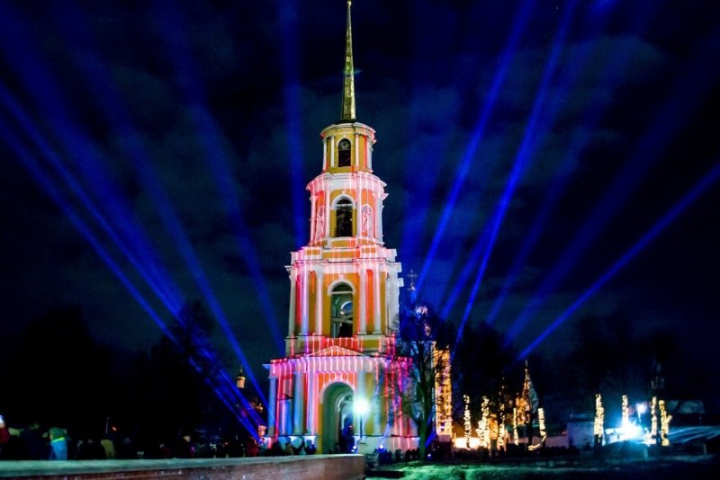 Лазерное шоу в Кремле Рязань