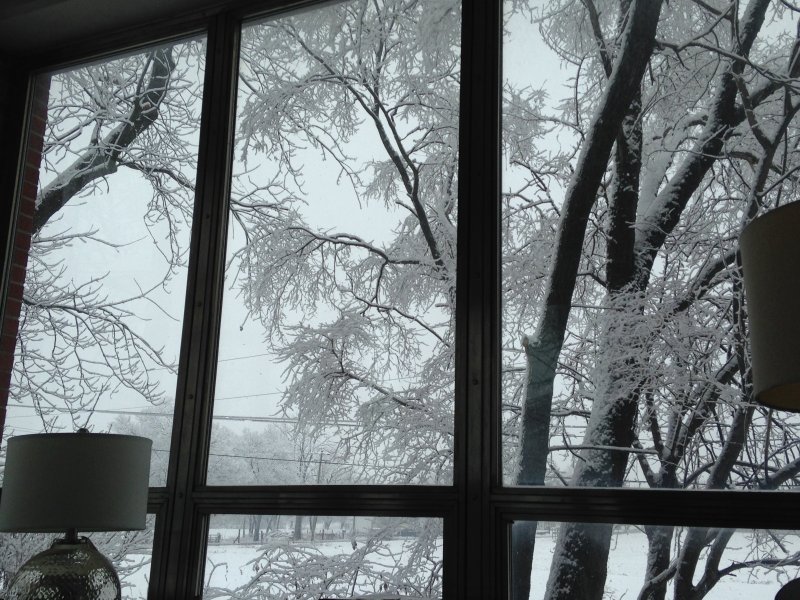 Зима за окном фото