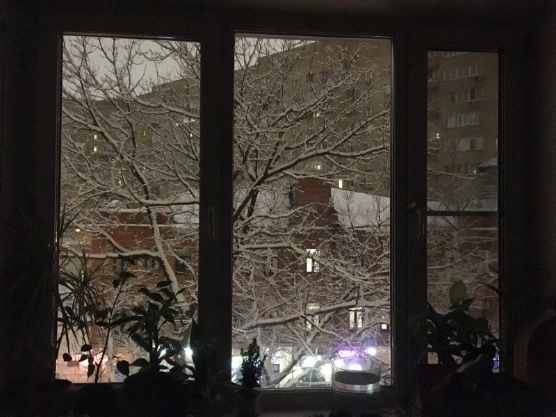 Вид с окна зимой