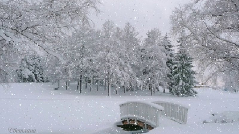 Красивая белая зима