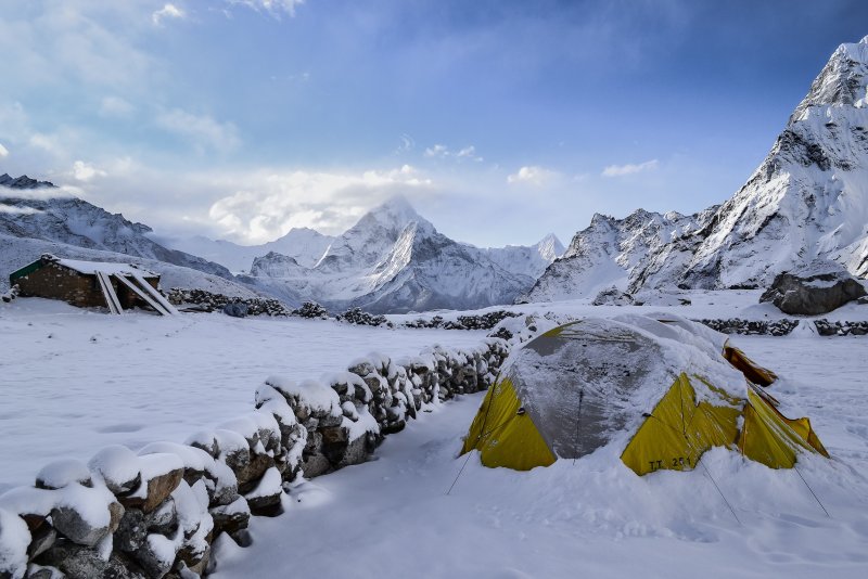 Эверест горы палатки