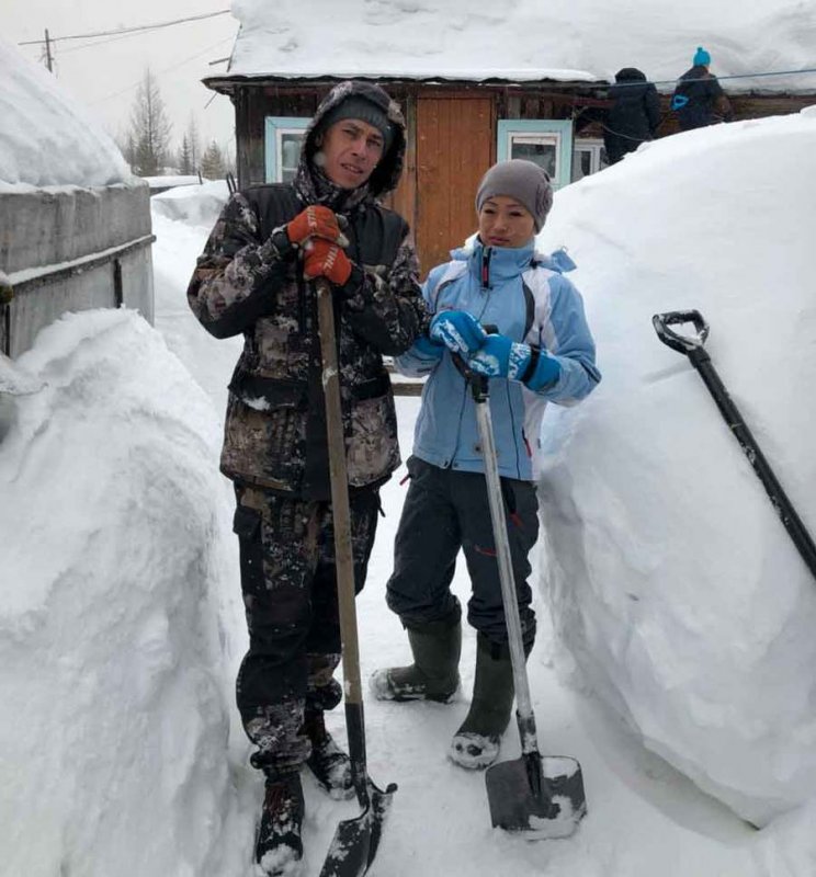 Снегопад в Якутске