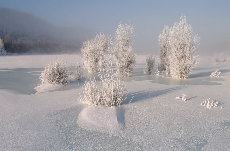 Якутский зимний пейзаж