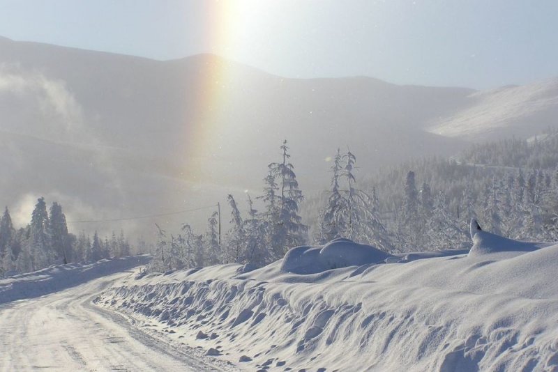 Снег летом в Якутии