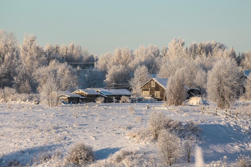 Зима в деревне Тула
