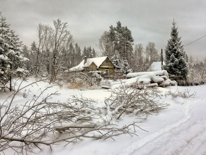 Зимняя деревня