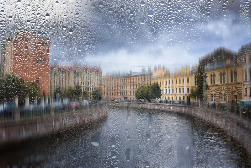 Санкт Петербург Пушкино осень дождь