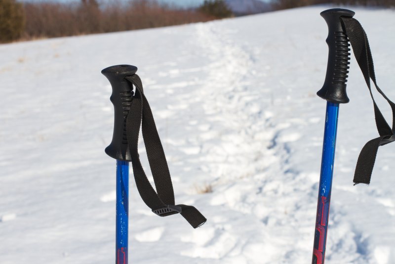 Лыжные палки в снегу
